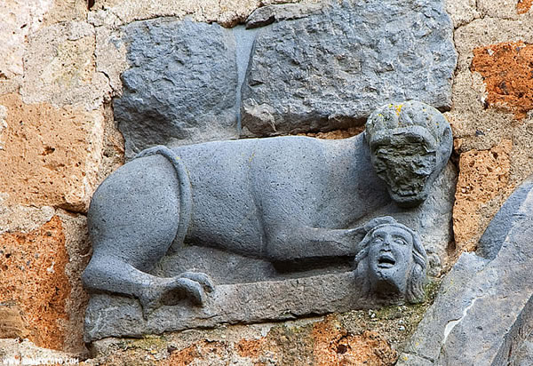 Civita di Bagnoregio, Viterbo: detail of St. Mary Gate 