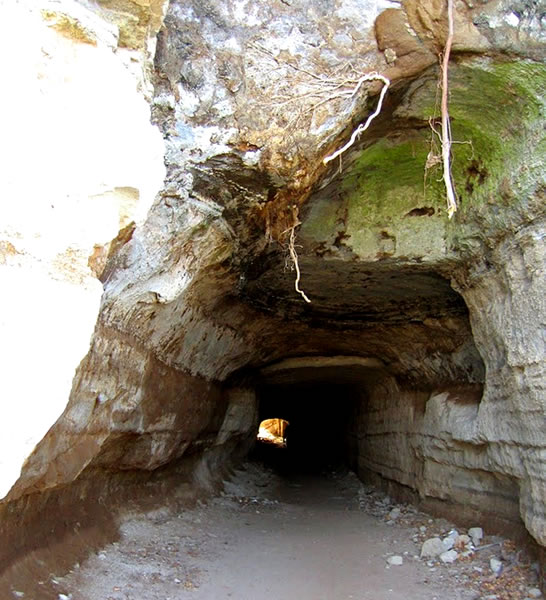 Civita di Bagnoregio, Viterbo – Bucaione (an Etruscan tunnel bored under the village to quickly reach the valley below)